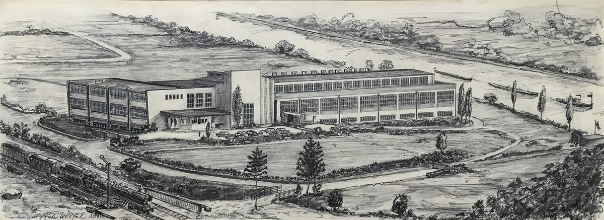 Alte Messerschmidt-Fabrik in Schonungen – Werkstattstandort von LACKTEC